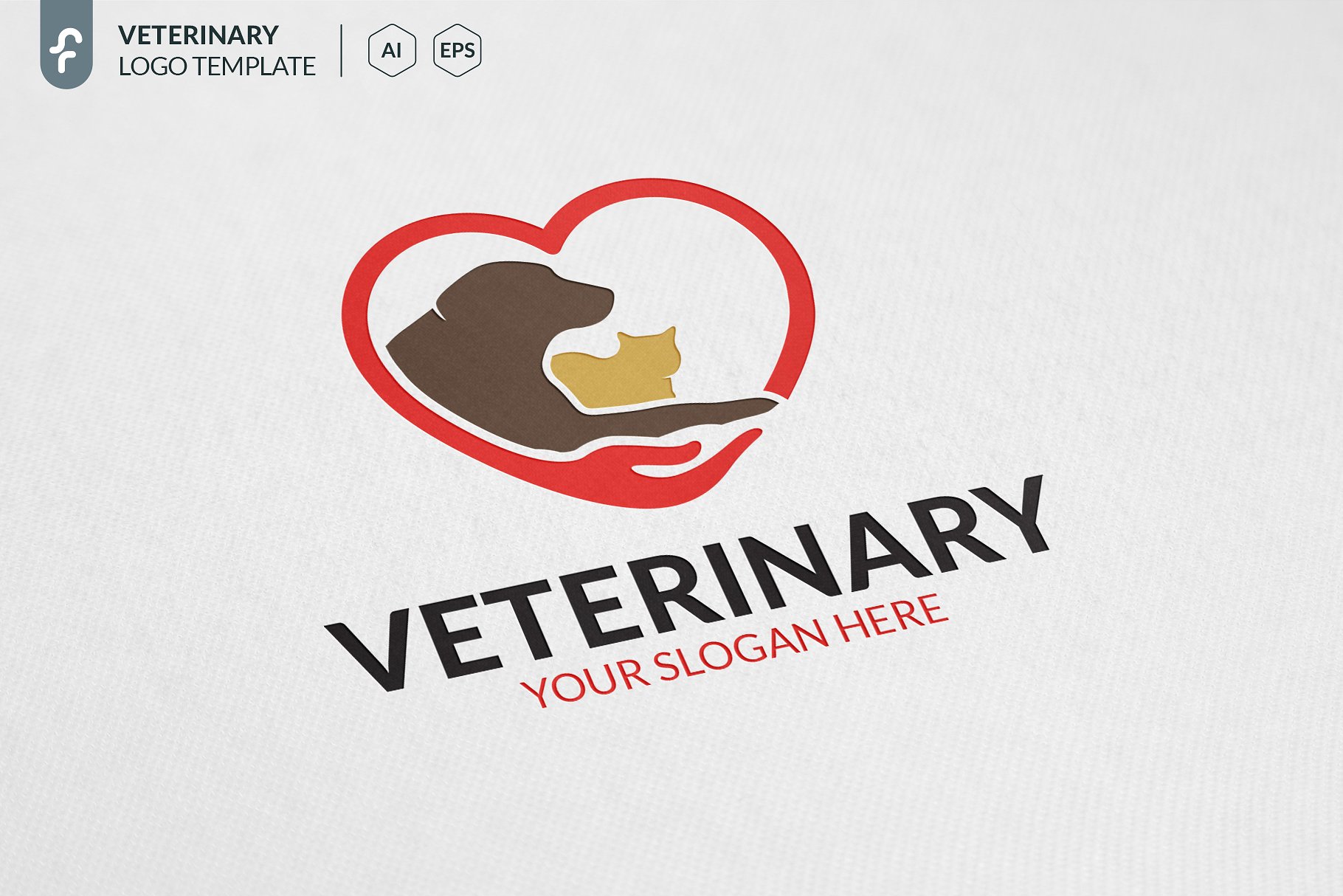 vip素材 平面图形 logo模板 情人节logo设计 veterinary logo