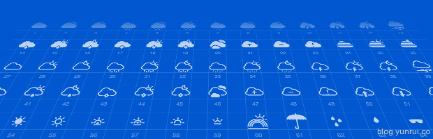 一套天气系列图标字体下载