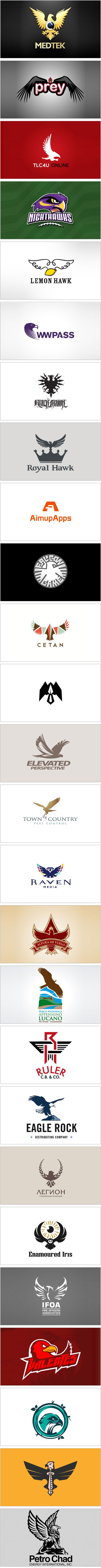 一系列鹰元素的Logo设计