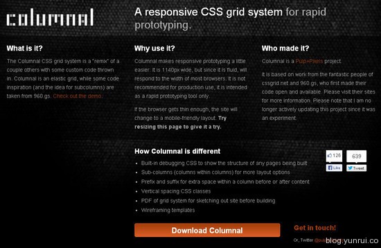 Columnal – A Responsive CSS Grid System