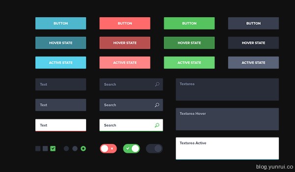 UI Kit Dark by Creativedash in 30 New and Free UI Kits for Designers