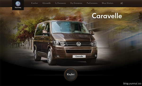 Caravelle in 25 Creative Automotive Websites