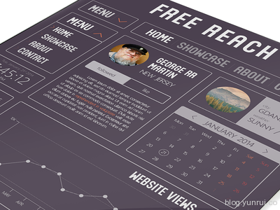 Free Reach UI Kit by Piotr Makarewicz in 30 New and Free UI Kits for Designers
