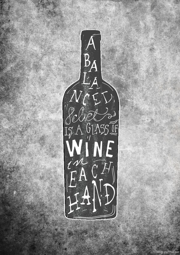 Wine bottle by Magdalena Mikos in Collection of Fresh and Creative Typography Projects