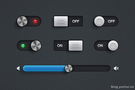 instantShift - Beautiful Switch, Toggle PSD Designs