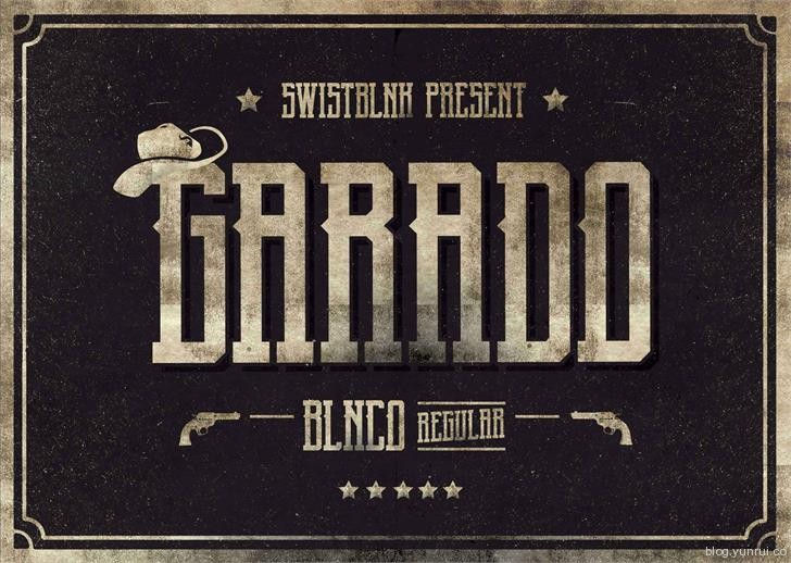 Garado Blnco by swistblnk in 13 Fresh and Free Fonts for March 2014