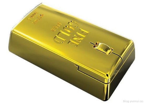 Gold Bullion Computer Mouse