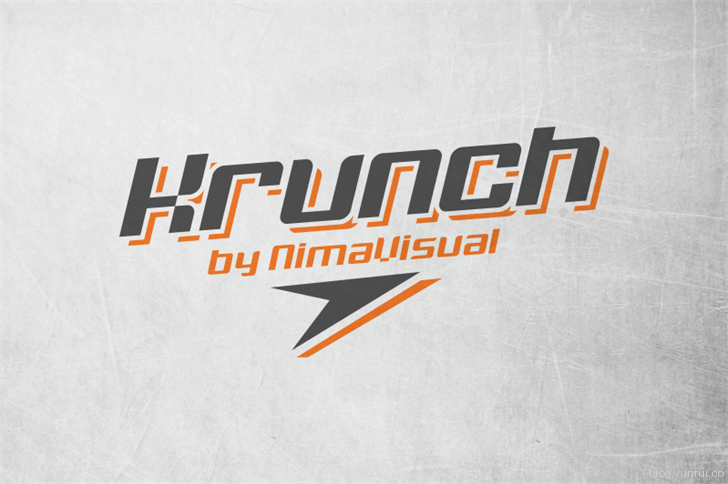 Krunch by NimaVisual in 13 Fresh and Free Fonts for March 2014