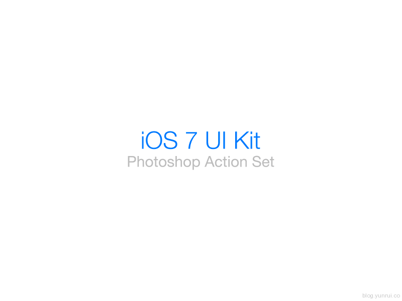 iOS 7 UI Kit Photoshop Action Set by Jeremy Paul in 30 New and Free UI Kits for Designers
