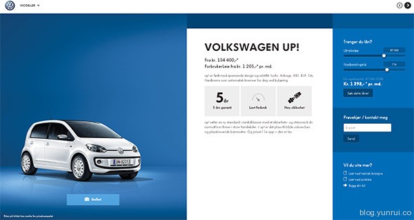Volkswagen in 25 Creative Automotive Websites