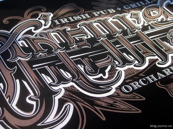 Typographic tees for O'Neill's Pub by Sara Corsi in Collection of Fresh and Creative Typography Projects