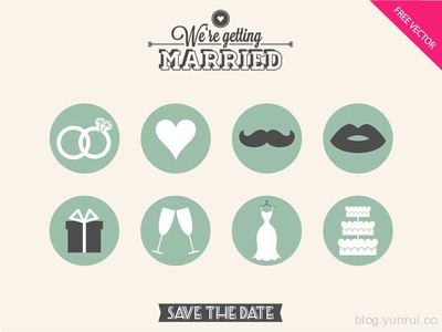 Free Wedding Icons by Rinat Rozilio in 40 New Icon Sets for March 2014