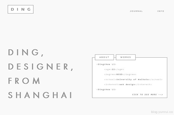 Dingzhou in 35 Inspiring Examples of White Space in Web Design