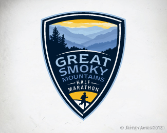 Smoky Mountain Half by jerron in 50 Logos for Inspiration