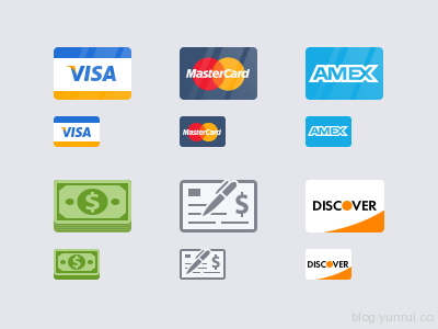 Payment Icons by Vitaliy Petrushenko in 47 Fresh and Flat Icon Sets for April 2014