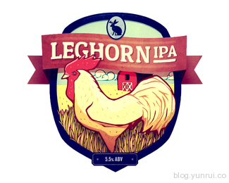 Leghorn IPA by andrewrose in 50 Logos for Inspiration