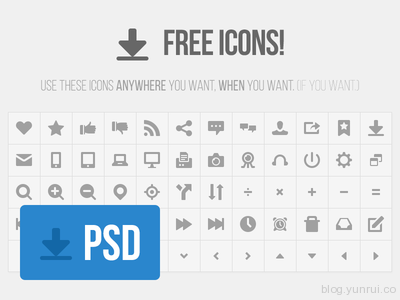 Free Icons by Robert Paul in 47 Fresh and Flat Icon Sets for April 2014