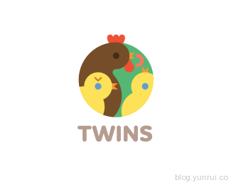 Twins by ru_ferret in 50 Logos for Inspiration
