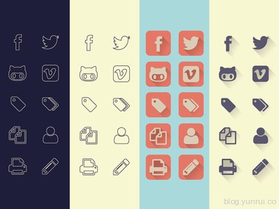 Uncreativelab Icons by Michele Cialone in 47 Fresh and Flat Icon Sets for April 2014
