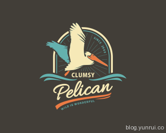 Clumsy Pelican by szende in 50 Logos for Inspiration