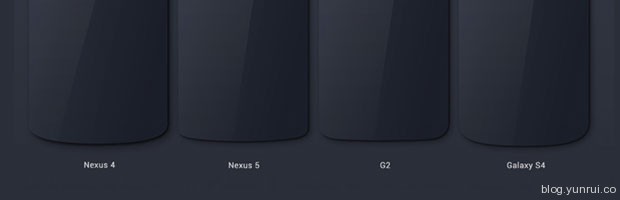 Android 设备矢量展示模型 (Nexus, LG, Galaxy)