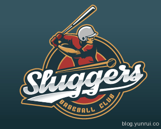 Sluggers baseball club by jaybeeworks in 50 Logos for Inspiration
