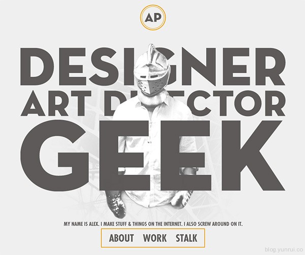 Alex Pierce in 35 Inspiring Examples of White Space in Web Design