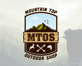Mountain Top Outdoor Shop by Kevin in 50 Logos for Inspiration