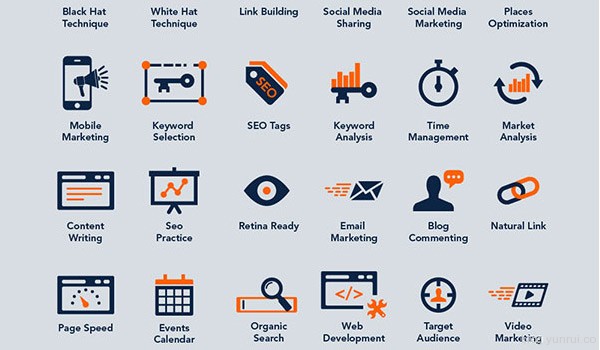 40 Free SEO & Online Marketing Icons by Zee Que in 47 Fresh and Flat Icon Sets for April 2014