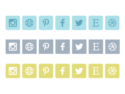 Social Icons by Robinina in 40+ Fresh and Flat Icon Sets for May 2014