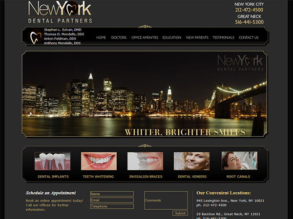 Medical Website Design - New York Dental Partners