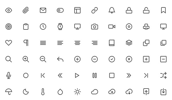 Feather 1.1 - 130 Free Icons by Cole Bemis in 40+ Fresh and Flat Icon Sets for May 2014
