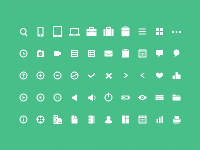 50 Free Mini Icons by Thomas Budiman in 40+ Fresh and Flat Icon Sets for May 2014