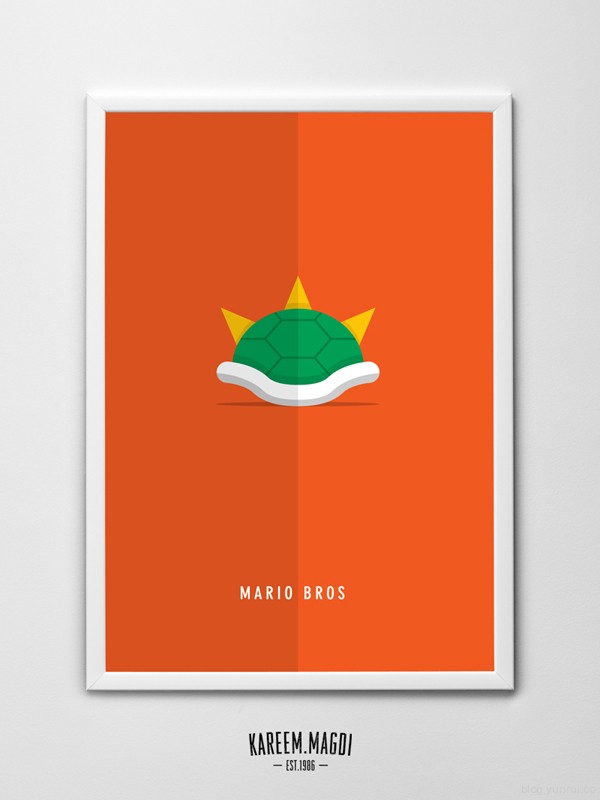 Mario Bros Minimalist Posters by Kareem Magdi in Showcase of Minimal Movie Posters #7