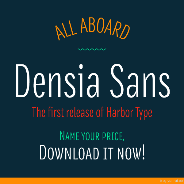 Densia Sans Free Font by Harbor Type in 40+ Fresh and Free Fonts for May 2014