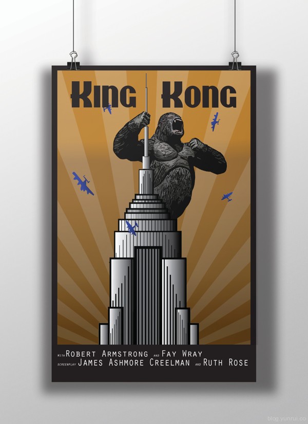 King Kong Poster by Crystal Colson in Showcase of Minimal Movie Posters #7