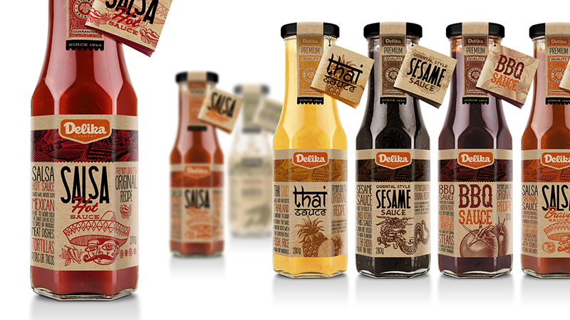 DELIKA Sauces  by CREATIVE TRADE MARK in Package Design Inspiration for May 2014