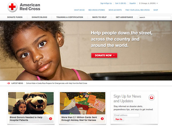 Medical Website Design - American Red Cross