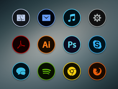 Circla Dock Icons Freebie by Luís Nunes in 40+ Fresh and Flat Icon Sets for May 2014