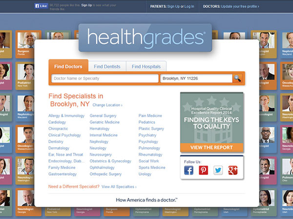 Medical Website Design - Health Grades
