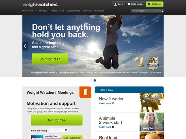 Medical Website Design - Weight Watchers