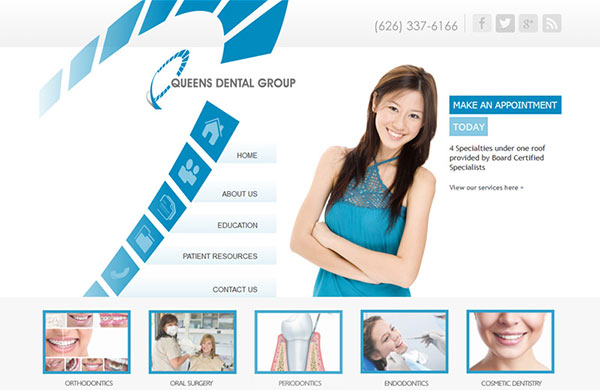 Medical Website Design - Queens Dental Group