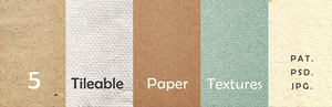 五种无缝的纸张质感PS纹理PAT文件下载
