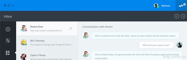 特别的聊天&邮件会话聊天页面设计模板下载