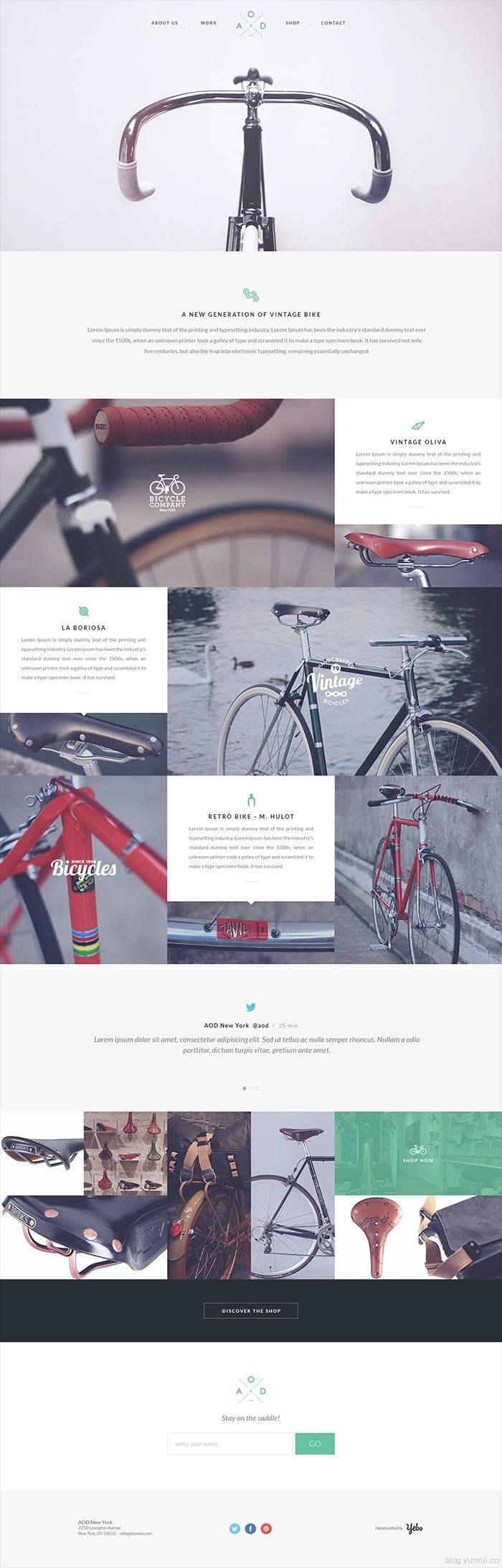 响应式自行车店铺HTML模板下载