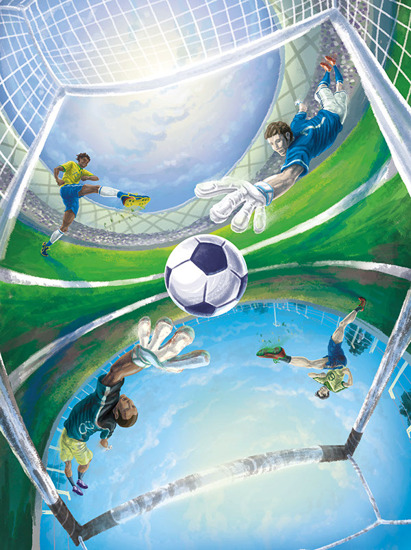 Soccer Illustrations by Yuji Schmidt in World Cup 2014: Showcase of Creative Posters and Illustrations