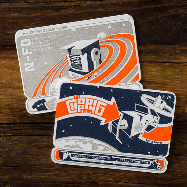 Letterpress 'Robots' Business Cards by The Chopping Block, Inc. in 35+ Creative Business Cards