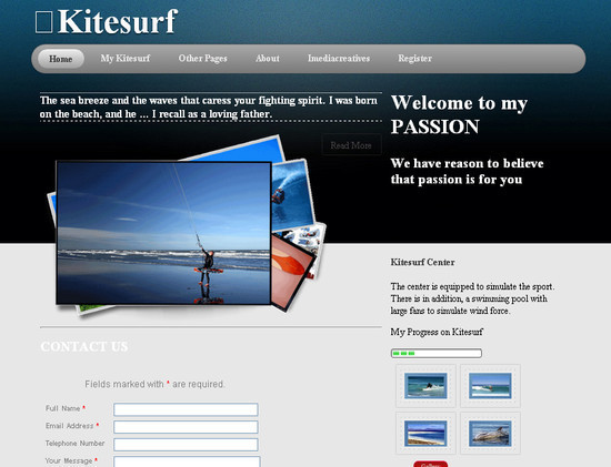 KiteSurf HTML5 and CSS3 Template