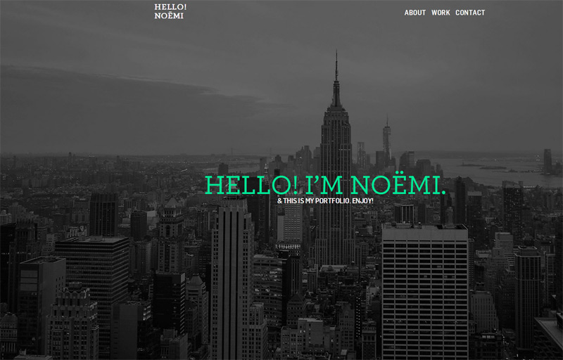 Hello Noemi in 33 New Websites with Clean and Minimalist Design