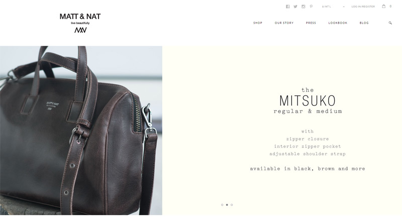 Matt & Nat in 33 New Websites with Clean and Minimalist Design